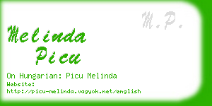 melinda picu business card